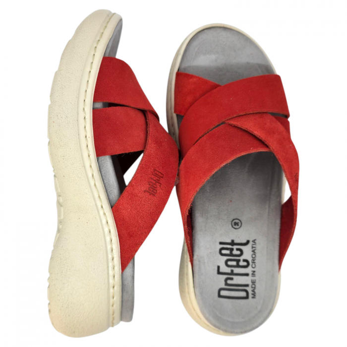 Papuci Dr Feet 18002 rosu - dama [6]