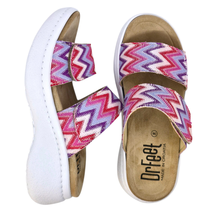 Papuci Dr Feet 21012 roz cu imprimeu - dama [5]