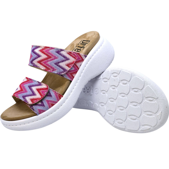 Papuci Dr Feet 21012 roz cu imprimeu - dama [3]