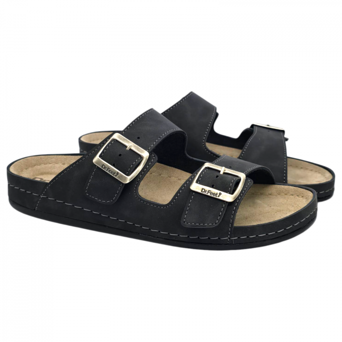Papuci Dr Feet 8003 negru - barbati [2]