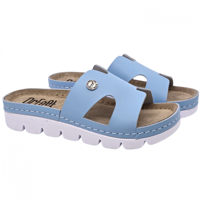 Papuci Dr Feet 9000 albastru deschis - dama [2]