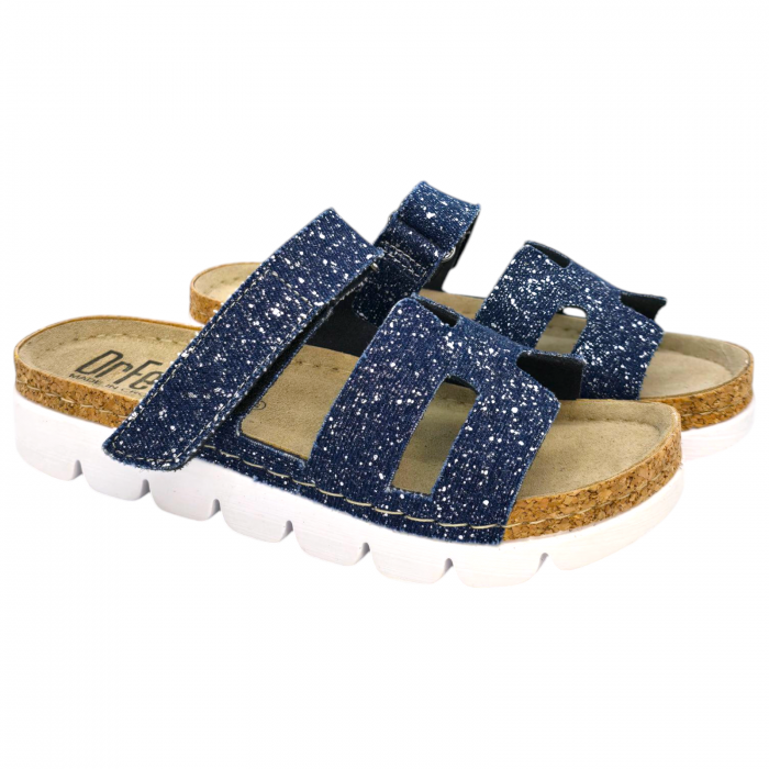 Papuci Dr Feet 9018 albastru jeans - dama [2]