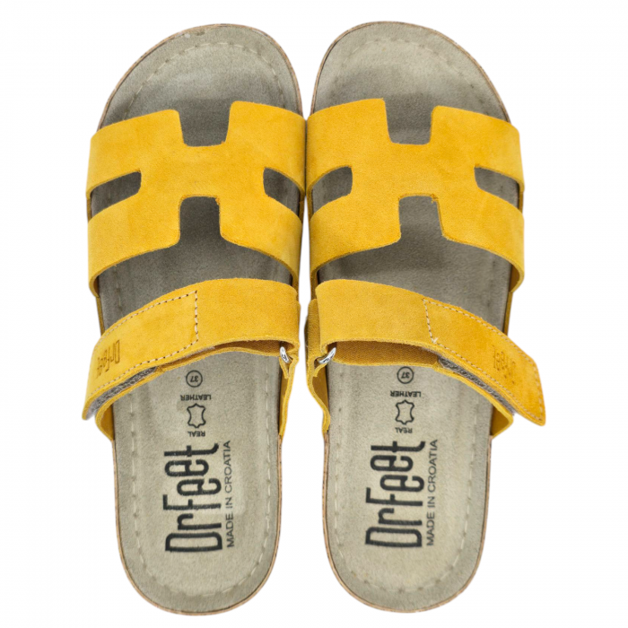 Papuci Dr Feet 9018 galben mustar - dama [3]
