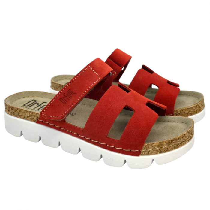 Papuci Dr Feet 9018 rosu - dama [2]
