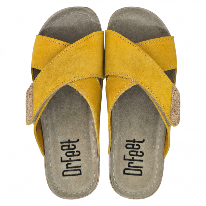 Papuci Dr Feet 9019 galben mustar - dama [4]
