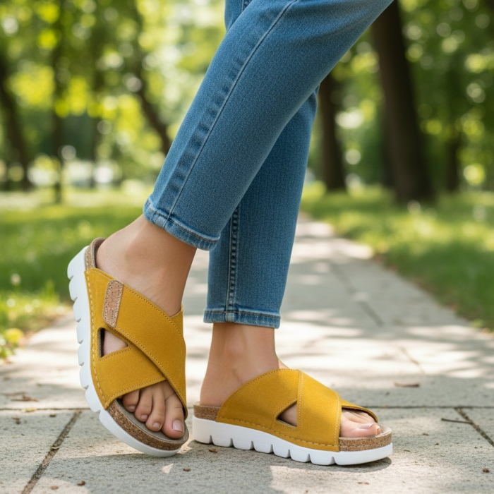 Papuci Dr Feet 9019 galben mustar - dama [7]