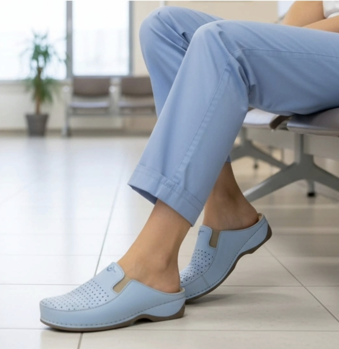 Saboti Dr Feet 2106 albastru deschis - dama [8]