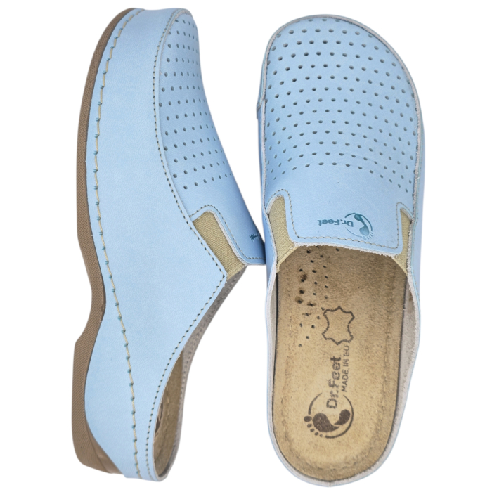 Saboti Dr Feet 2106 albastru deschis - dama [6]