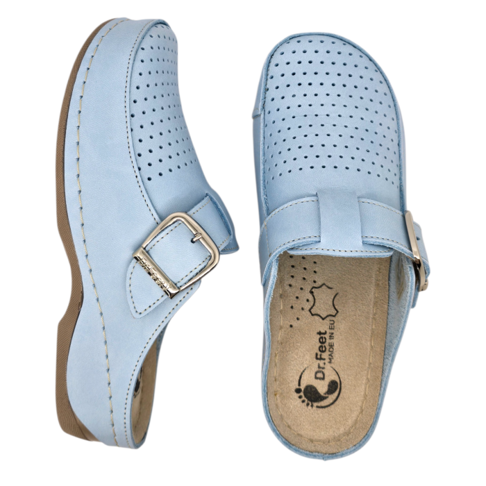 Saboti Dr Feet 2107 albastru deschis - dama [6]