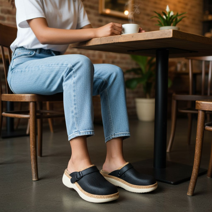 Saboti Dr Feet 21200 negru - dama [8]