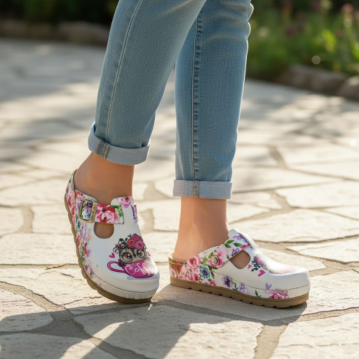 Saboti medicali Doss 516 alb cu bufnita - dama [5]