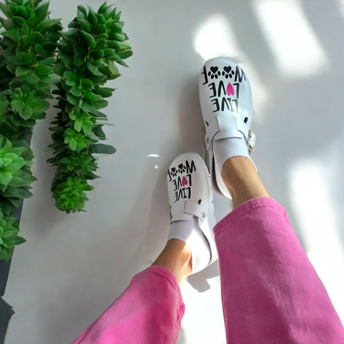 Saboti medicali Dr Feet 1100 alb -  Live Love Woof - dama [6]