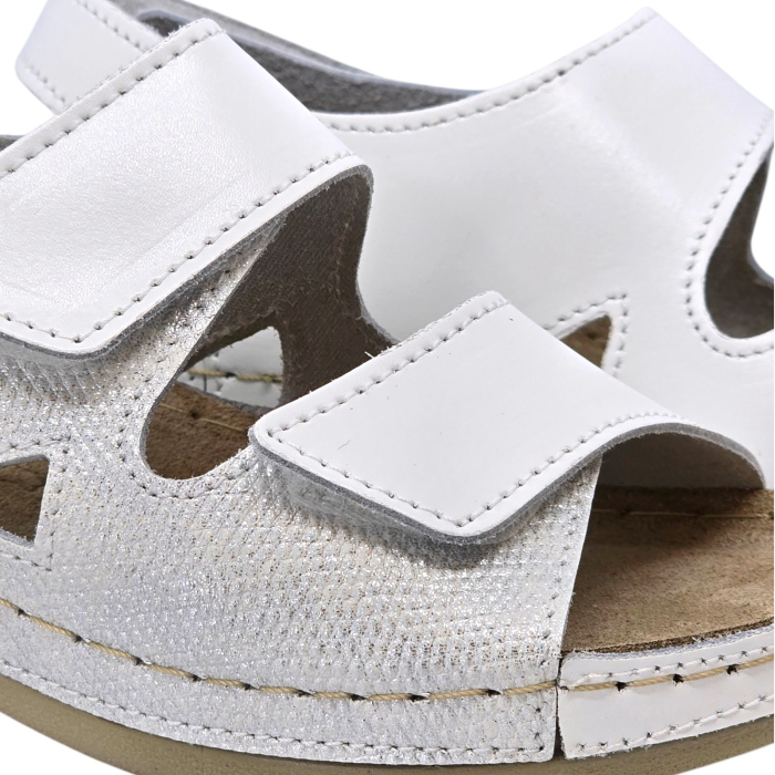 Sandale Doss 338 alb cu argintiu - dama [5]