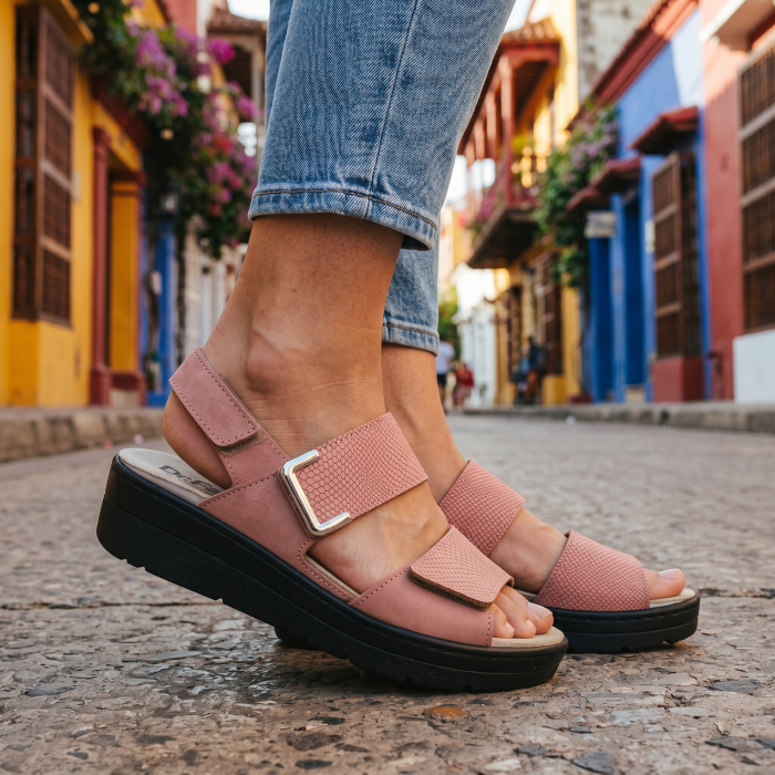 Sandale Dr Feet 10016 roz pudra - dama [7]
