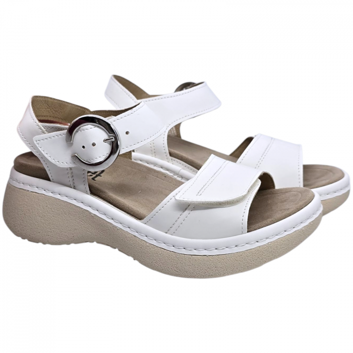 Sandale Dr Feet 18004 alb - dama [2]
