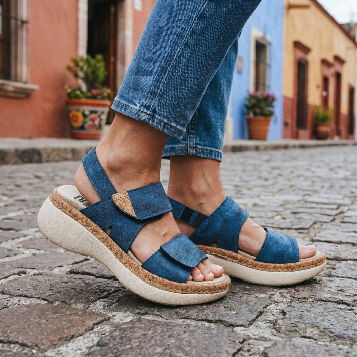 Sandale Dr Feet 21002 albastru - dama [7]