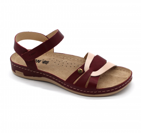 Sandale dama - Leon Klompe - Sandale Leon 961 bordo - dama