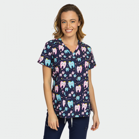 Uniforme și halate medicală - Bluza medicala albastru - Born to shine