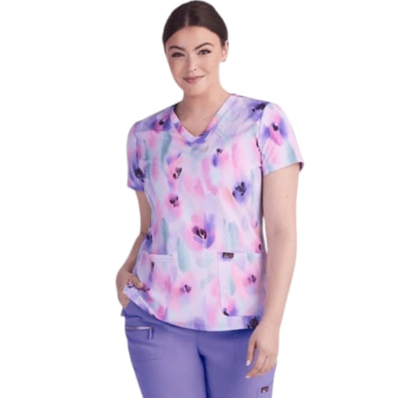 Halate Damă cu imprimeu - Bluza medicala - Flower Lavender