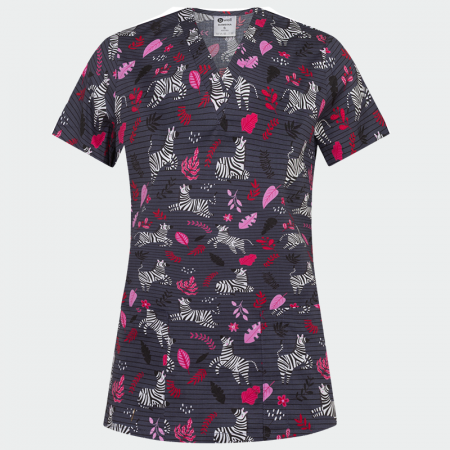 Uniforme și halate medicală - Bluza medicala gri - Zebra