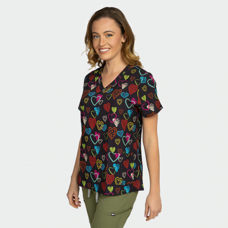 Bluza medicala neagra - Colours of love [2]