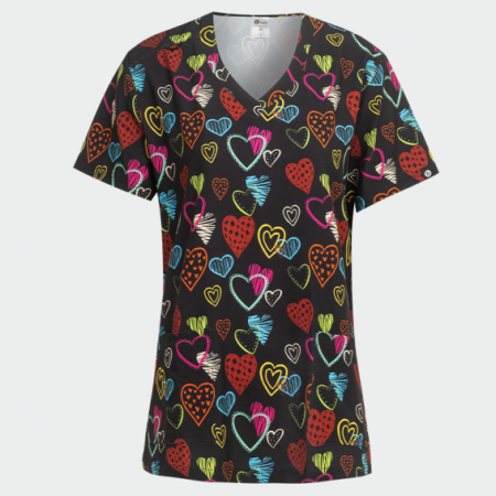 Uniforme și halate medicală - Bluza medicala neagra - Colours of love