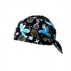 Uniforme și halate medicală - Boneta neagra cu floricele