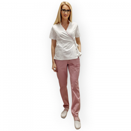 Costum medical Damă - Costum Ioana roz perla