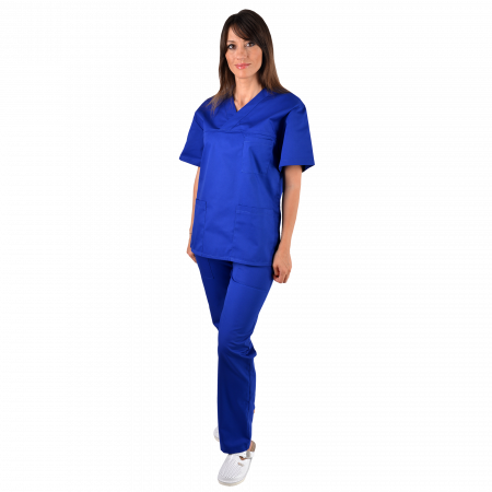 Costum medical albastru royal - unisex [2]