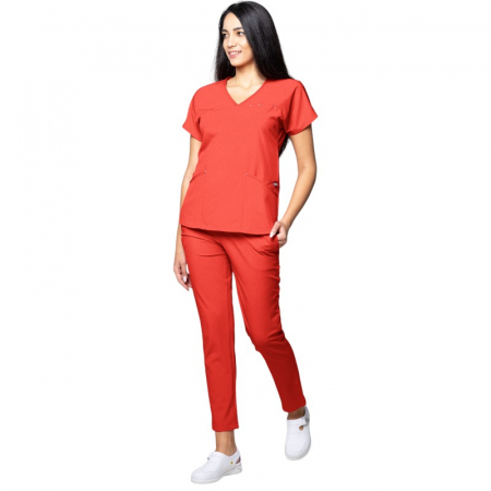 Uniforme și halate medicală - Costum medical Ambra dama - coral