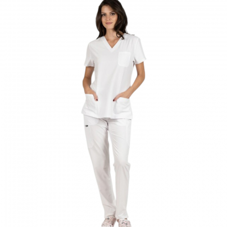 Uniforme și halate medicală - Costum medical Bella - alb