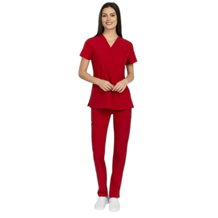 Uniforme și halate medicală - Costum medical Bella - rosu