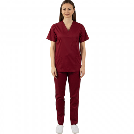 Costume medicale Unisex - Costum medical bordo - unisex STRECH