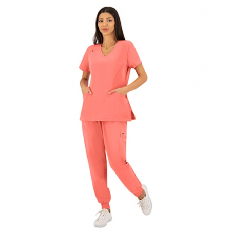 Uniforme și halate medicală - Costum medical Justina dama - corai