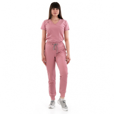 Uniforme și halate medicală - Costum medical Justina dama - roz