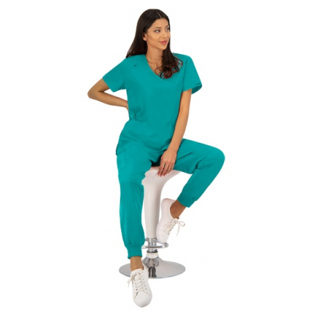 Uniforme și halate medicală - Costum medical Justina dama - turcoaz verde
