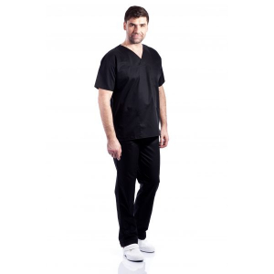 Costume medicale Unisex - Costum medical negru - unisex STRECH