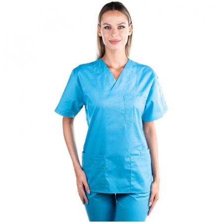 Costum medical PREMIUM unisex - turcoaz verde [2]