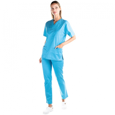 Costume medicale Unisex - Costum medical PREMIUM unisex - turcoaz verde