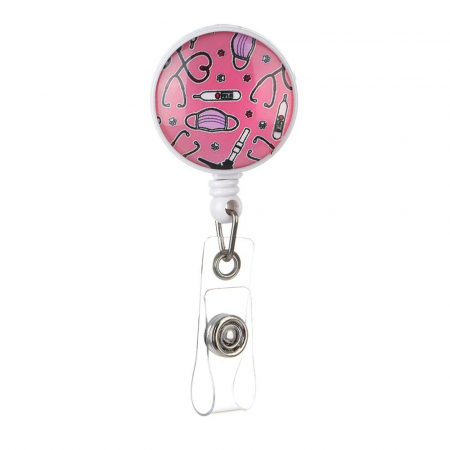 Accesorii medicale - Fashion - Ecuson retractabil "Pink Doctor"