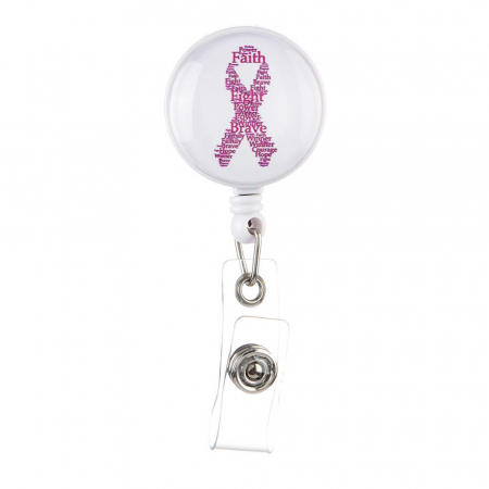 Accesorii medicale - Fashion - Ecuson retractabil "Pink Ribbon"