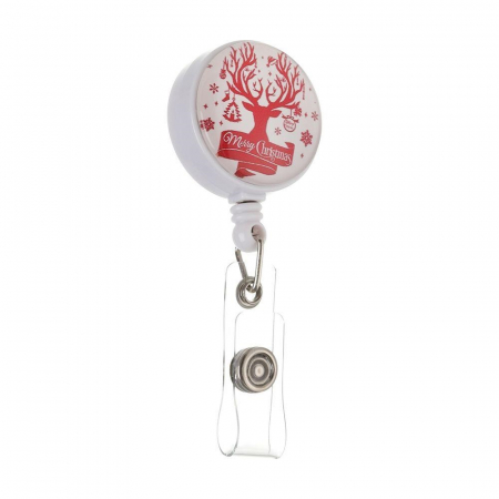 Accesorii medicale - Fashion - Ecuson retractabil " Christmas Reindeer "