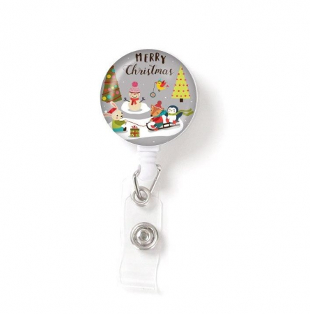 Accesorii medicale - Fashion - Ecuson retractabil " Merry christmas "