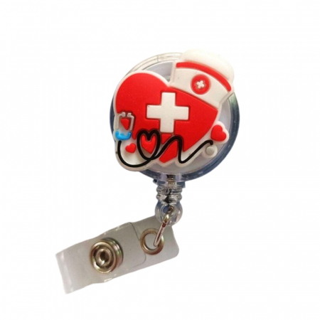 Accesorii medicale - Fashion - Ecuson retractabil " Nurse heart"