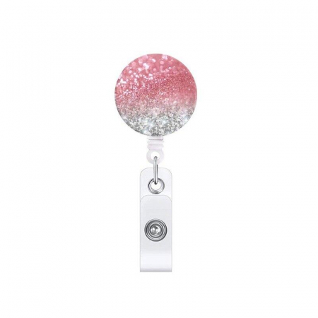Accesorii medicale - Fashion - Ecuson retractabil " Pink marble"