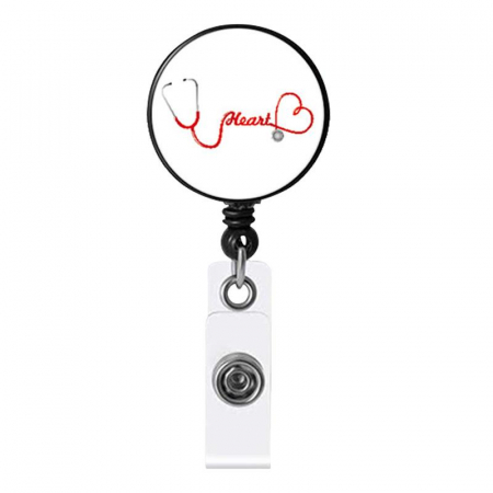 Accesorii medicale - Fashion - Ecuson retractabil " Stetho EKG heart 2"