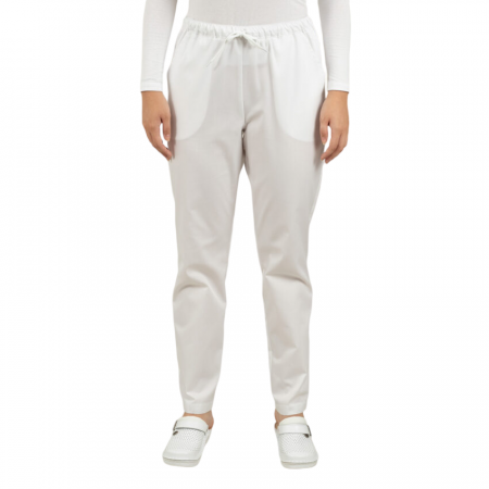 Uniforme și halate medicală - Pantaloni albi unisex - strech