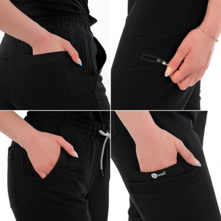 Pantaloni tip jogger negru - Ricci [3]