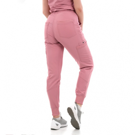 Uniforme și halate medicală - Pantaloni tip jogger roz - Ricci