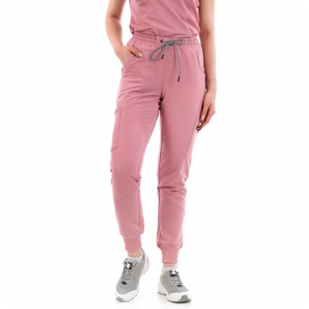 Uniforme și halate medicală - Pantaloni tip jogger roz - Ricci